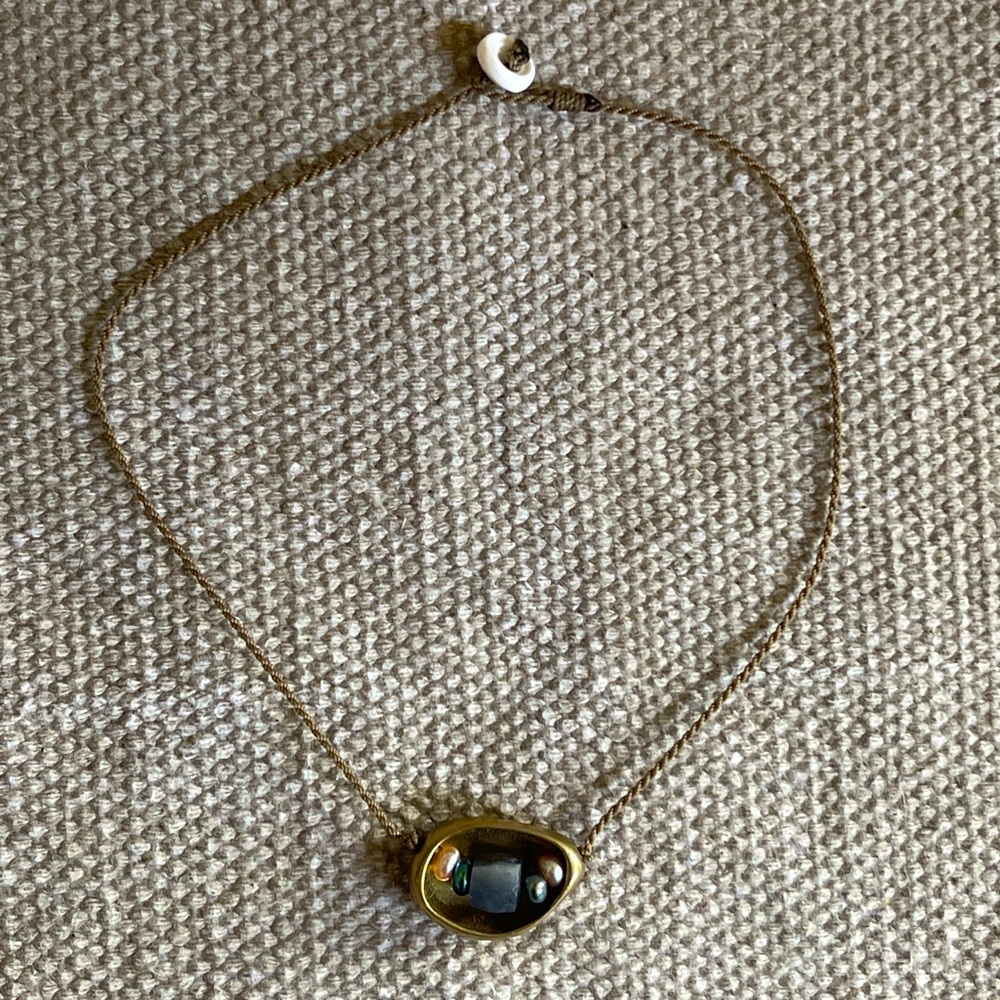 Cadillac Cowgirls Tula Blue Sea Pod Choker - Picture 2 of 10